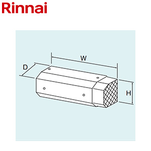 側方排気アダプタ[162×251×101][RUF-SE・SEPシリーズ][給湯器部材]