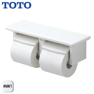 棚付二連紙巻器[本体:陶器製][ホワイト][アクセサリー]