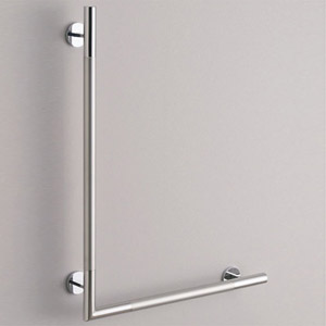 手すり インテリアバー[壁固定][L型][多用途用][長さ:600ｍｍ][φ32][前出:65mm][ステンレスタイプ][コンテンポラリタイプ][ショットブラスト仕上げ][左仕様]