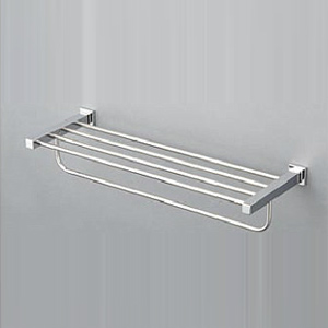 タオル棚[ステンレス製+亜鉛合金製][めっき仕上げ][角型][アクセサリー]